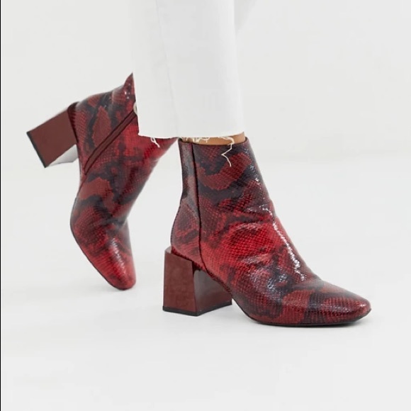 asos red boots
